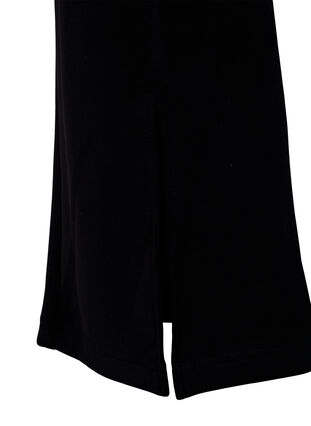 Rozszerzane spodnie z rozcieciami z przodu, Black, Packshot image number 3