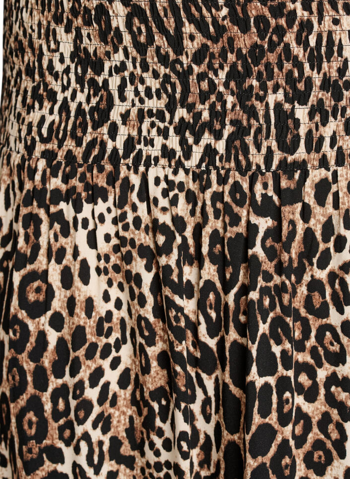 Sp&oacute;dnica maxi z wiskozy z marszczeniem, Brązowy, Packshot image number 2