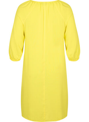 Wiskozowa sukienka z dekoltem w szpic, Blazing Yellow, Packshot image number 1