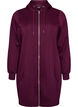 Dluga bluza z kapturem, zamkiem blyskawicznym i kieszeniami, Fioletowy, Packshot image number 0