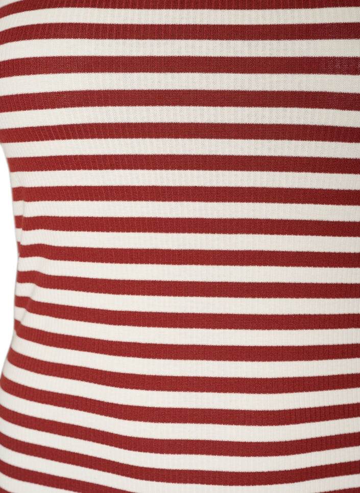 Tank top w paski o prazkowanej strukturze, Czerwony, Packshot image number 2