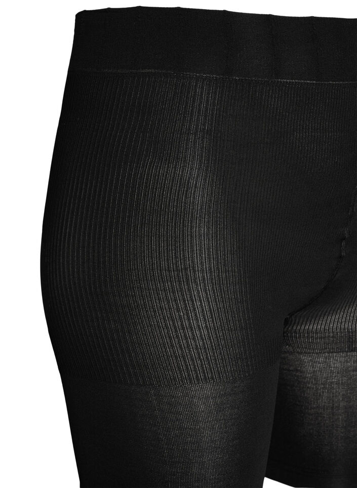Szorty push-up 2-pack o gestosci 60 denier&oacute;w z efektem modelujacym, Czarne, Packshot image number 2