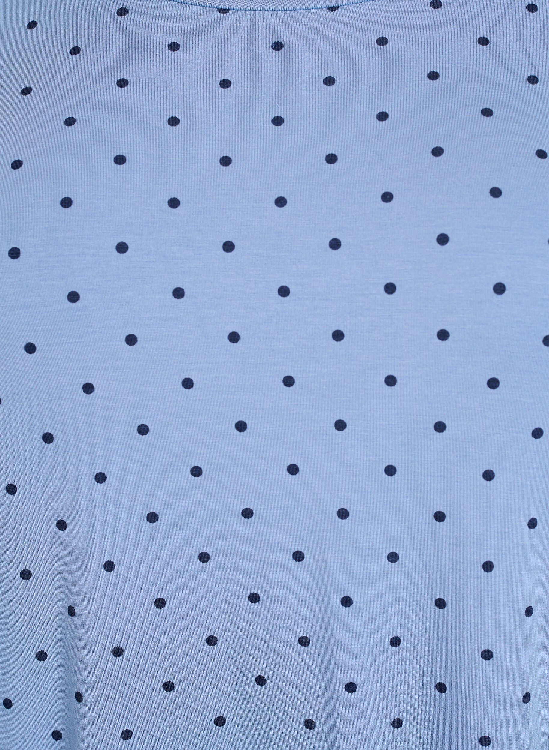 Zizzi Modalowa koszula nocna z&nbsp;dlugim rekawem, Niebieskie, Packshot image number 2