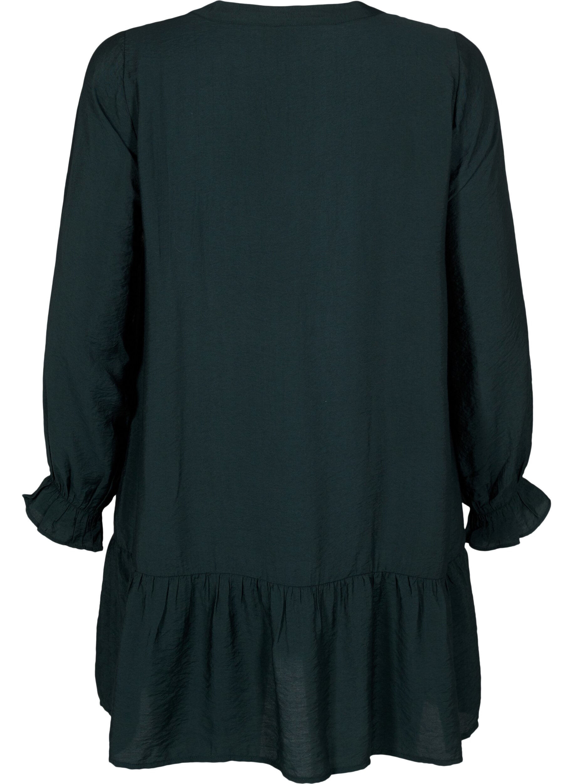 Zizzi Kr&oacute;tka sukienka z&nbsp;przeszyciami i&nbsp;guzikami, Scarab, Packshot image number 1