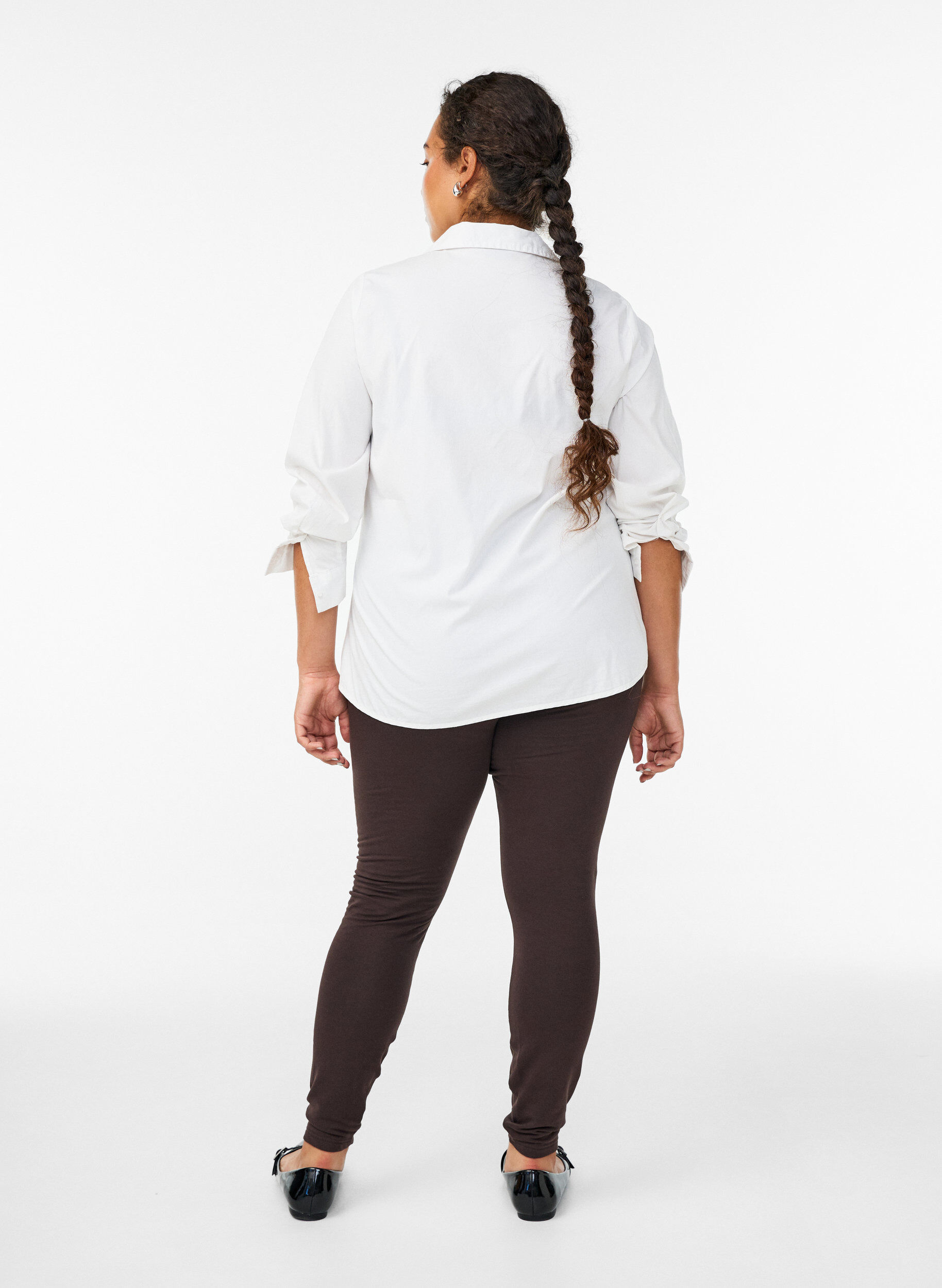 ZizziBawelniane legginsy z podszewka, Brązowy, Model image number 2