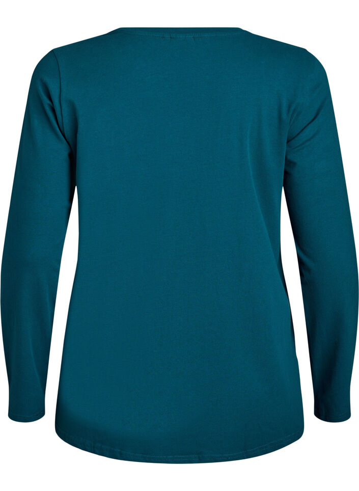 Podstawowy top z dzerseju z dlugim rekawem, Zielony, Packshot image number 1