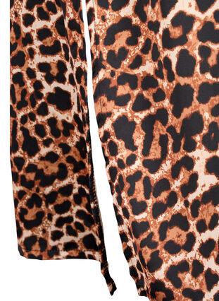 Spódnica w panterke z rozcieciami, Leopard AOP, Packshot image number 3