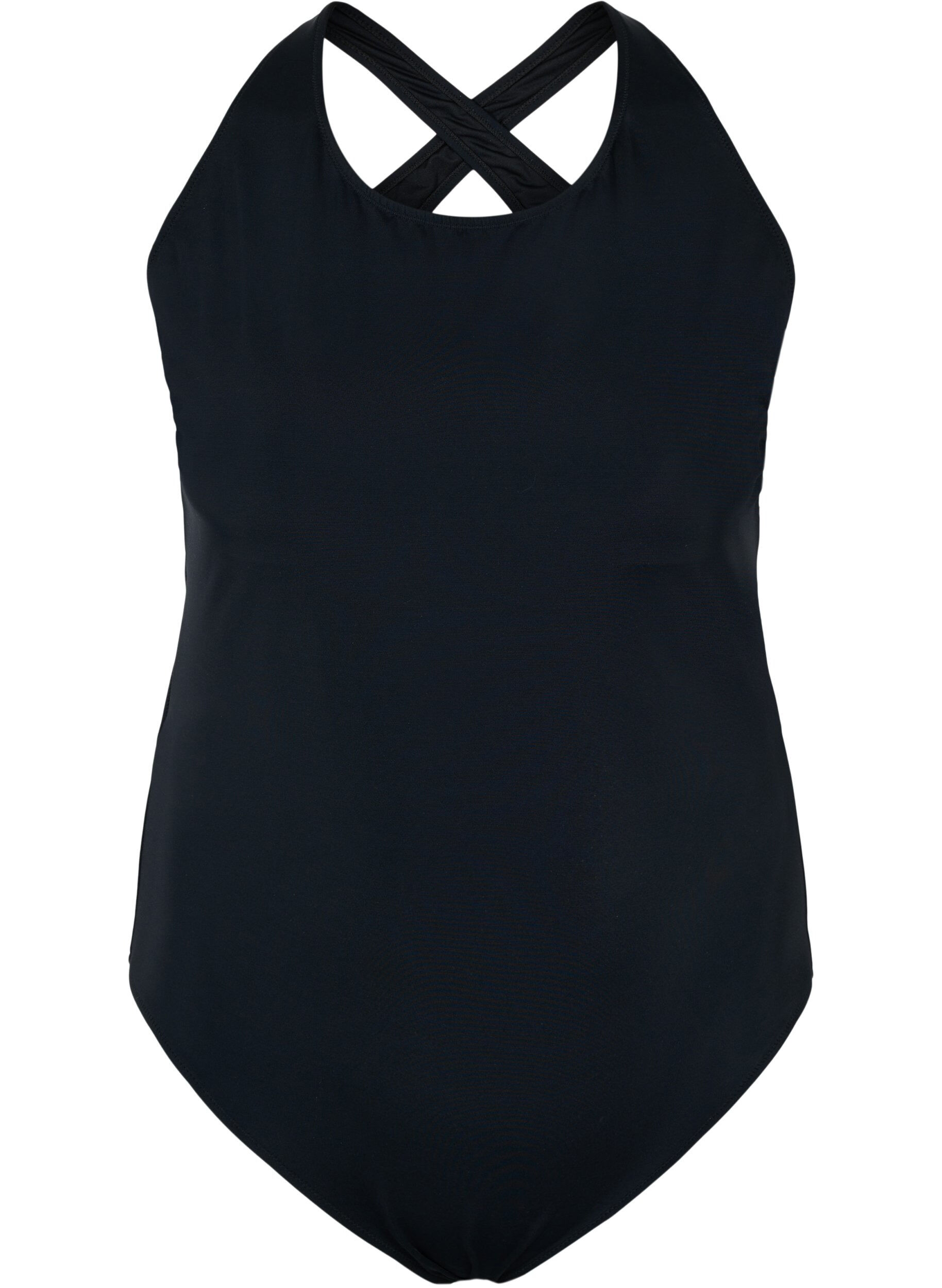 Zizzi Swimsuit with cross back, Black, Packshot image number 0