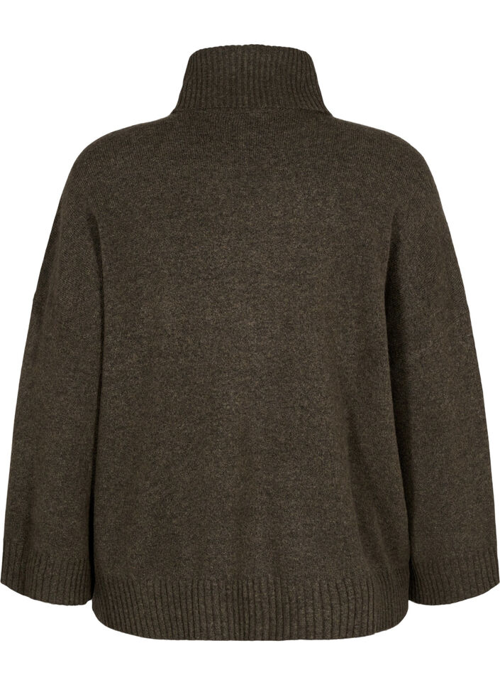 Dzianinowa bluzka z golfem, Sea Turtle Mel., Packshot image number 1