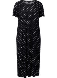 Wiskozowa sukienka midi z krótkim rekawem, Black Dot, Packshot