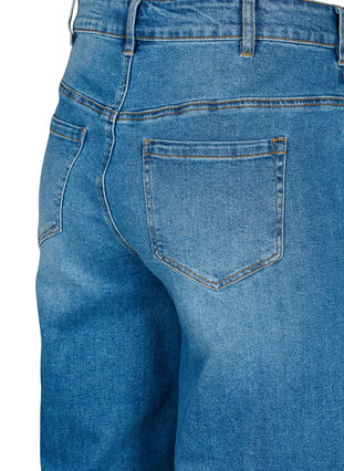 Krótkie jeansy z rozkloszowanymi nogawkami, Blue denim, Packshot image number 3