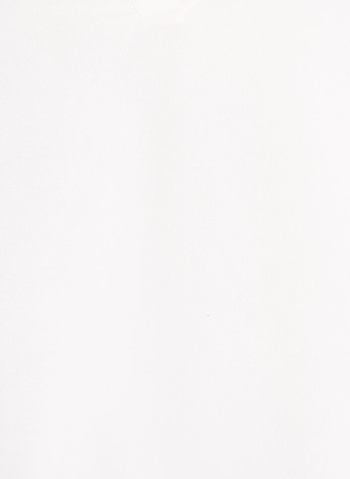 Bluzka z bufiastymi mankietami i dekoltem w ksztalcie litery V, Biały, Packshot image number 2