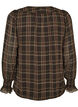 Bluzka z kratka i falbankami, Zielony, Packshot image number 1