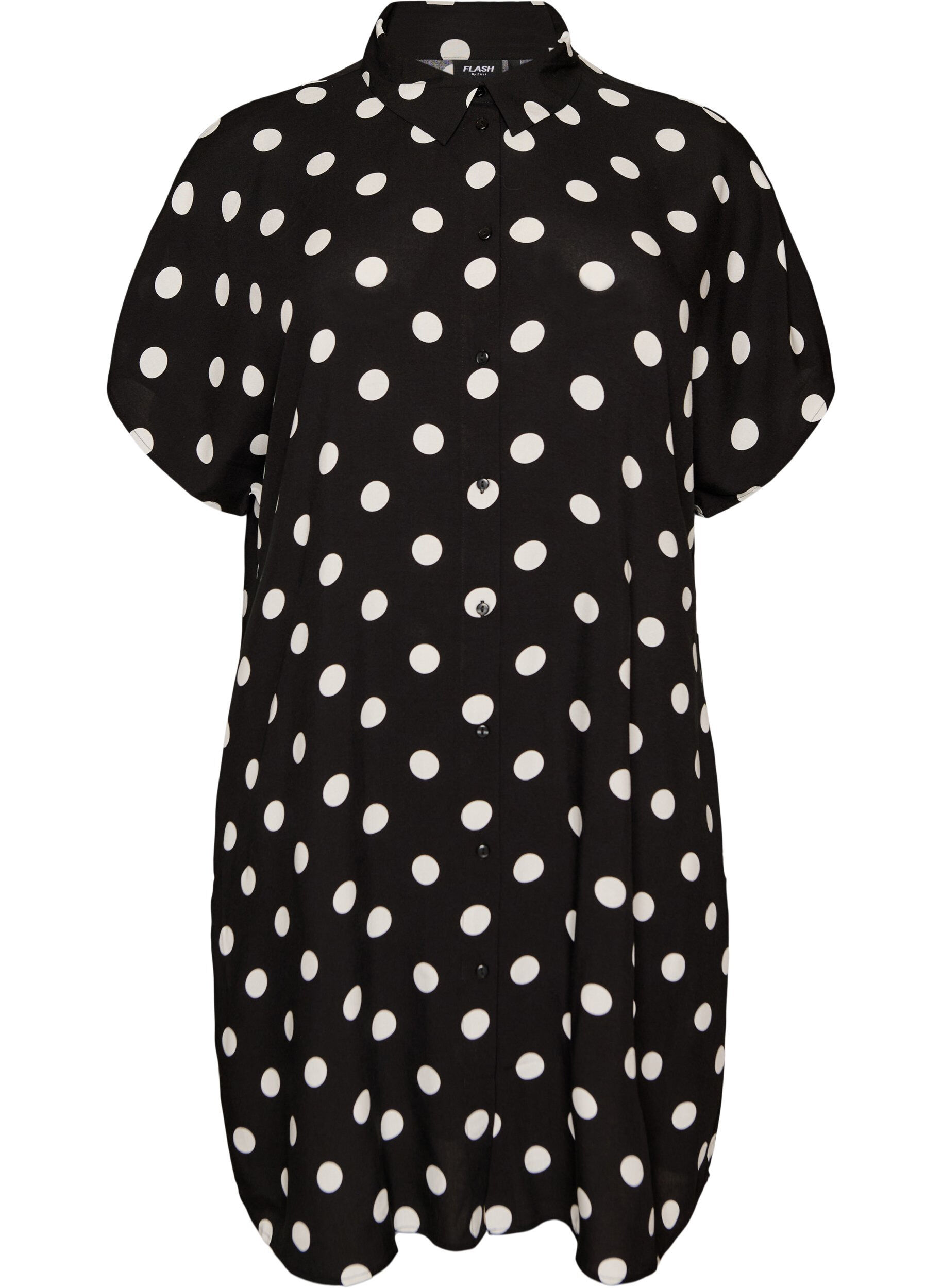 FLASH - Luzna koszula o przedluzonym kroju z wiskozy