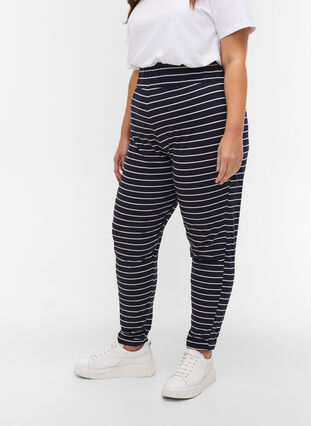 Bawelniane spodnie, Blue Stripe, Model image number 2