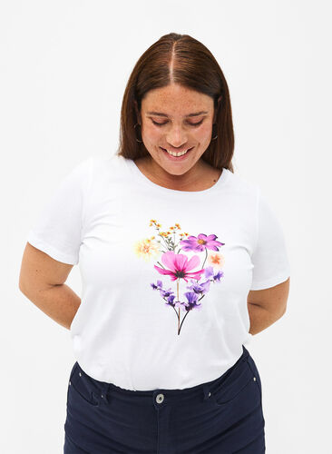 Koszulki z motywem kwiatowym, Bright W. w. Flower, Model image number 0