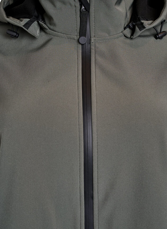 Kurtka softshell z odpinanym kapturem, Ciemnoszary, Packshot image number 2