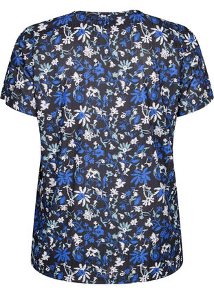 Flash – koszulka w kwiaty, Black Blue Green AOP, Packshot image number 1