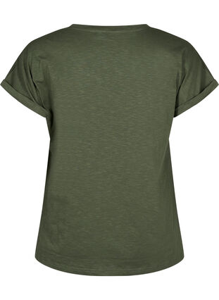 Koszulka z organicznej bawelny z nadrukiem, Thyme w. Black Print, Packshot image number 1