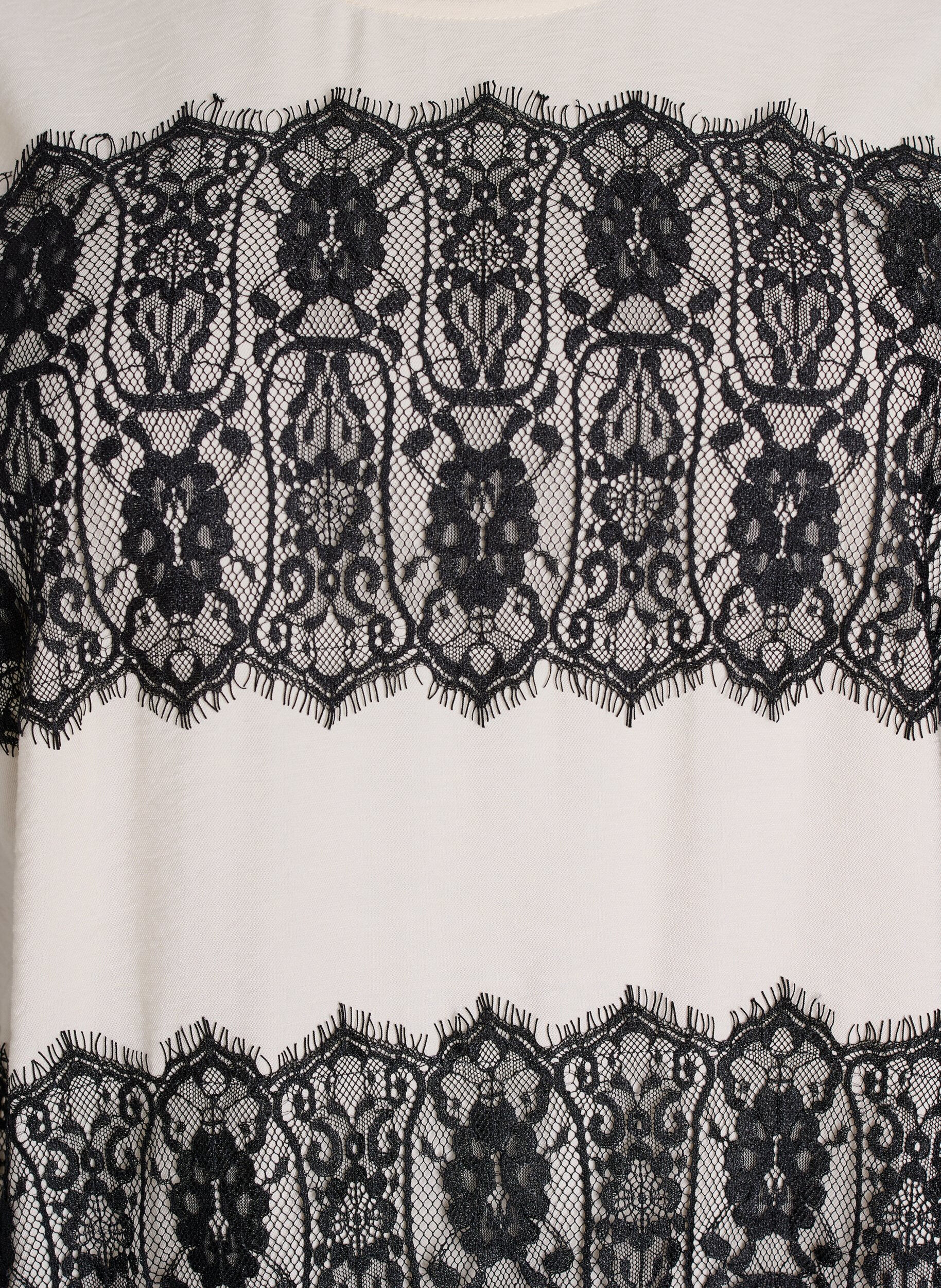 Zizzi Kr&oacute;tka sukienka z kontrastowymi wstawkami z koronki, Beżowy, Packshot image number 2