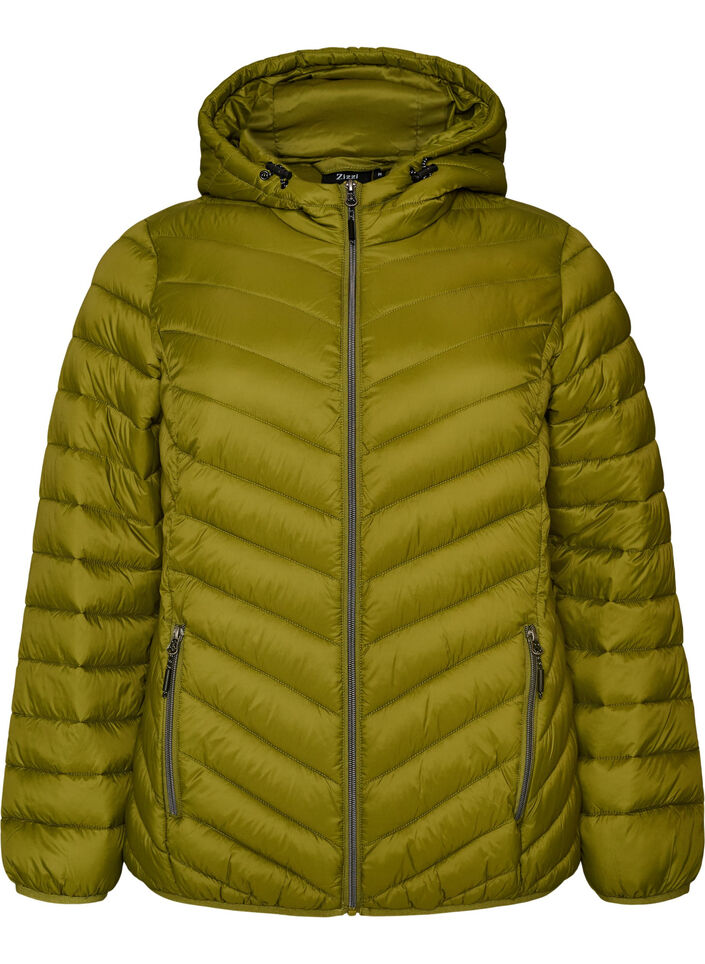 Lekka kurtka z kapturem, Zielony, Packshot image number 0