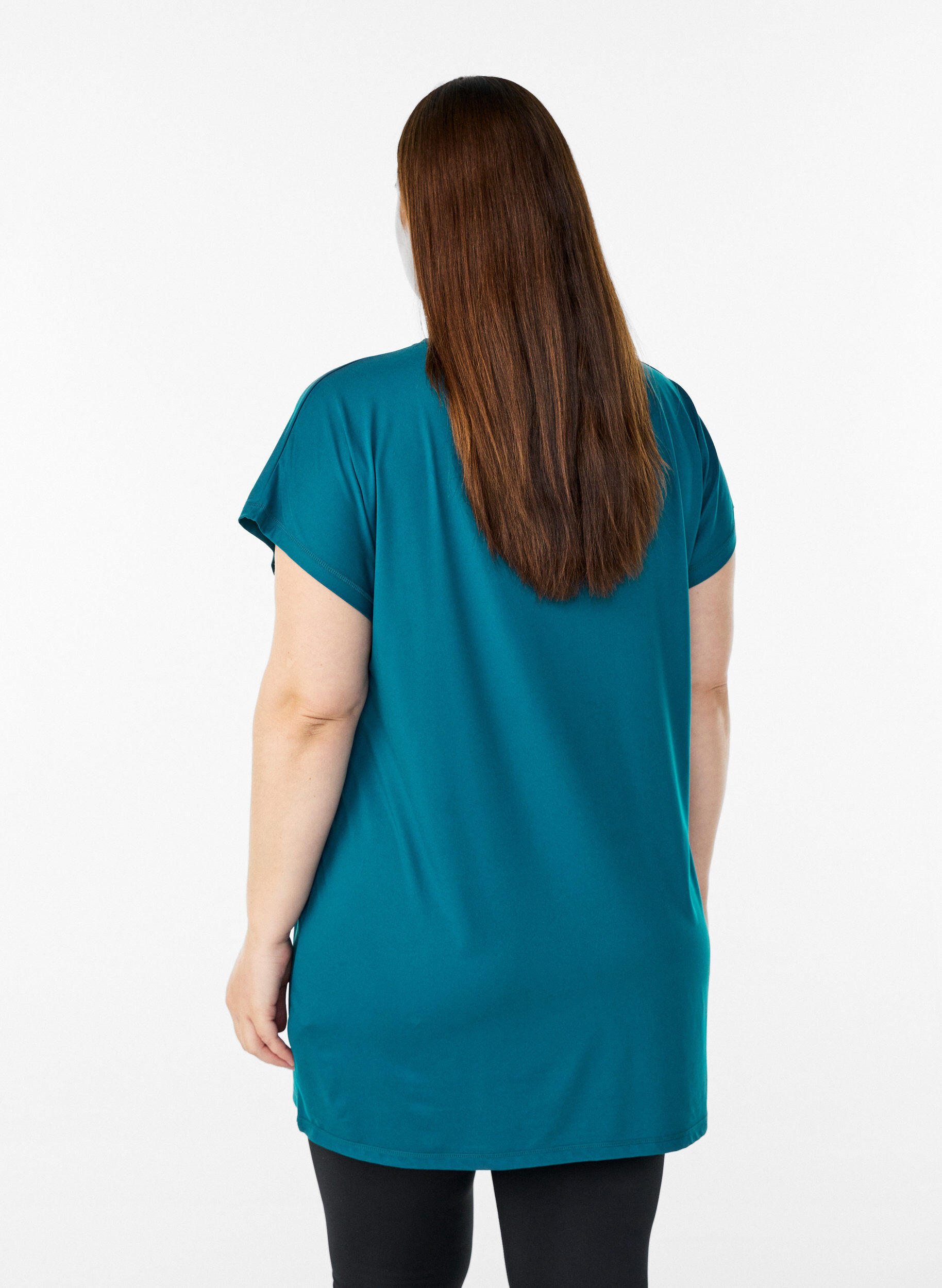 Zizzi Dluga koszulka treningowa, Zielony, Model image number 2