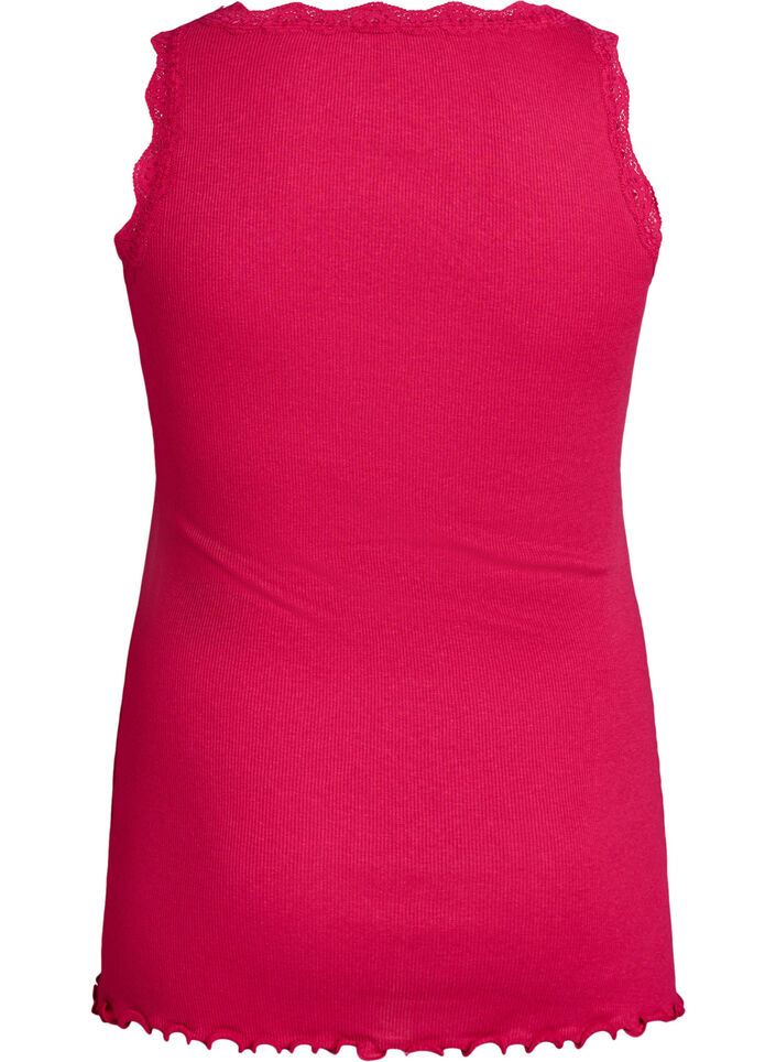 Top z koronkowym wykonczeniem, R&oacute;żowy, Packshot image number 1