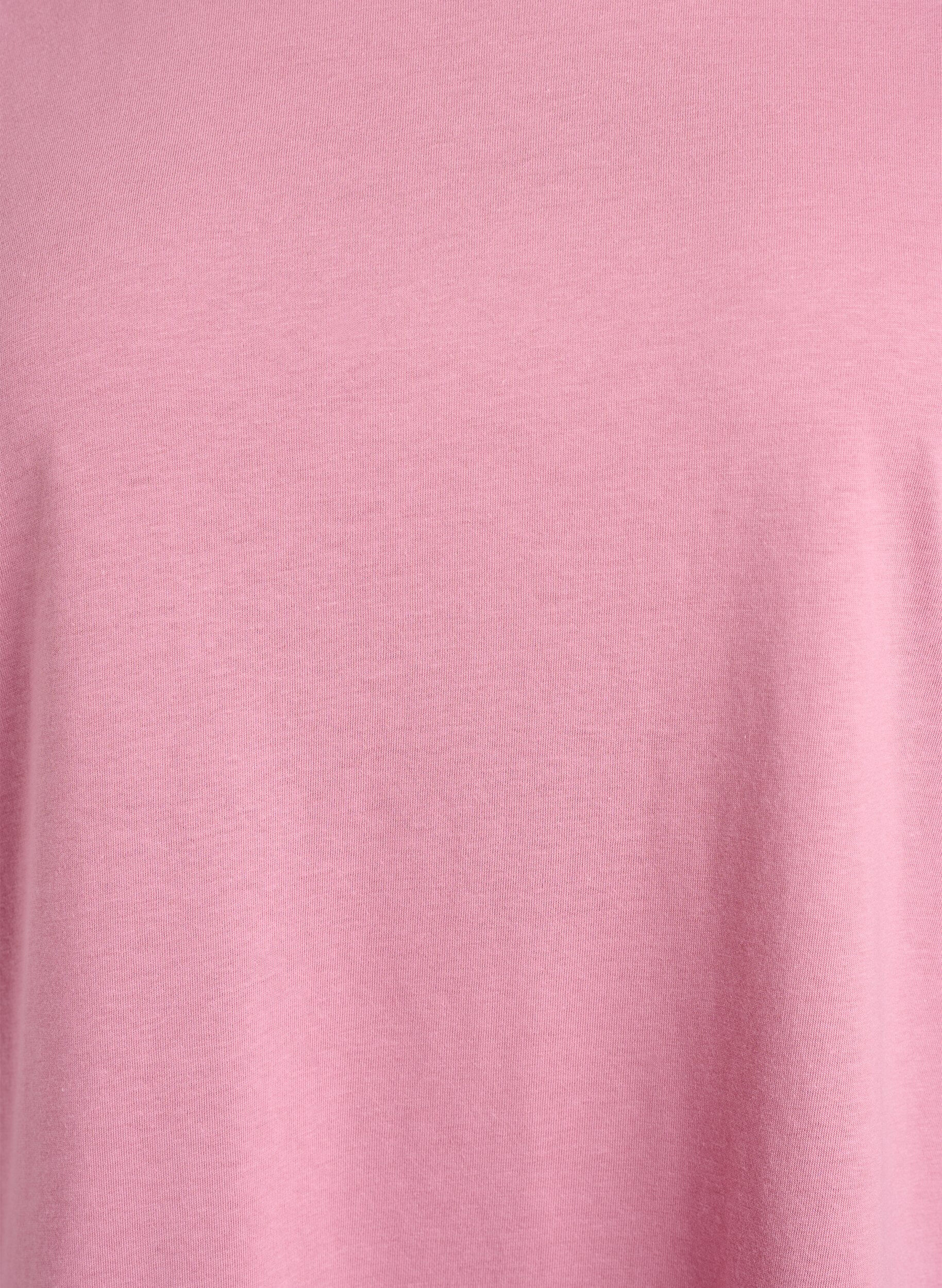 Zizzi Koszulka z kr&oacute;tkimi rekawami wykonana z mieszanki bawelny, R&oacute;żowy, Packshot image number 2