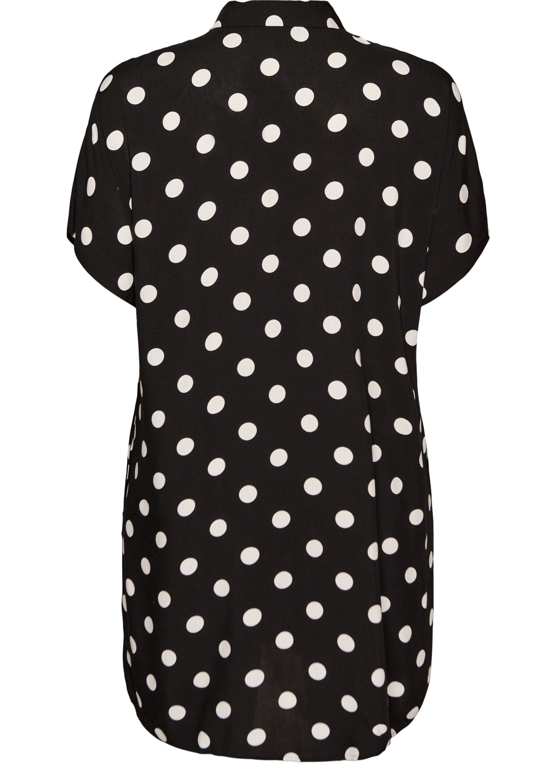 Zizzi Luzna koszula o przedluzonym kroju z wiskozy, Biały, Packshot image number 1