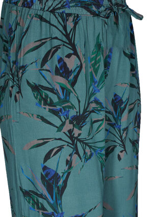Luzne spodnie z wiskozy z nadrukiem, Sea Pine Leaf, Packshot image number 2
