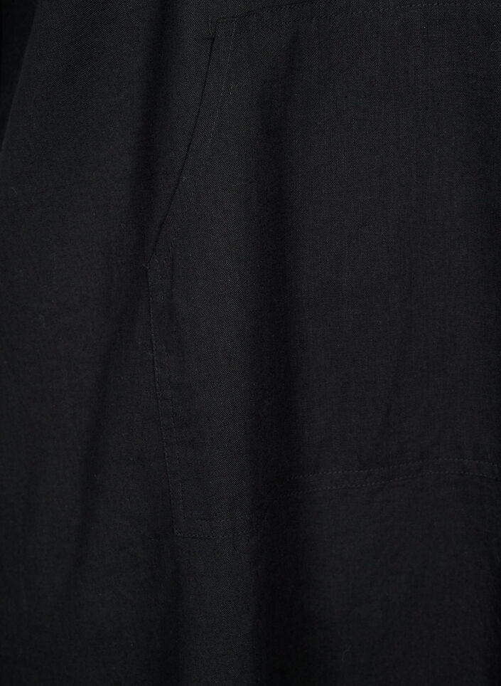 Sukienka z krótkim rekawem i kapturem, Black, Packshot image number 3