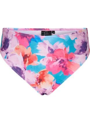 Dól bikini z nadrukiem i wysokim stanem, Pink Flower, Packshot image number 0