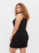 Dlugi top typu basic z bawelny, Czarne, Model image number 2
