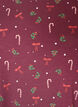 Wzorzysty top nocny, Ciemnobordowy, Packshot image number 2