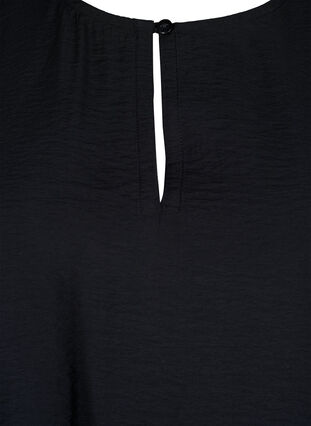 Wiskozowa bluzka z krótkim rekawem, Black, Packshot image number 2