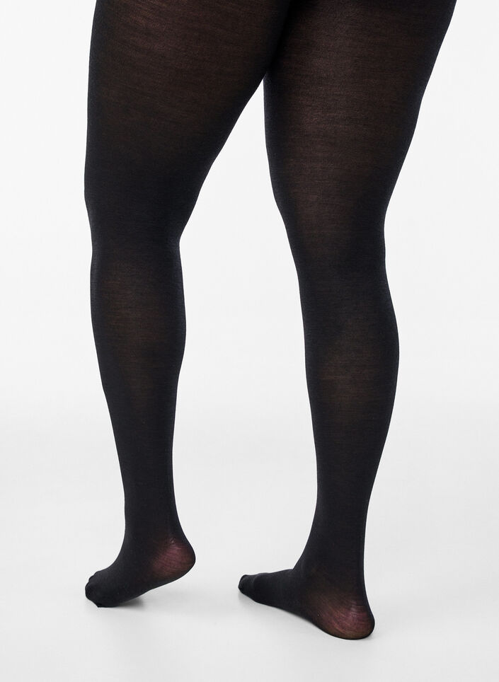 Welniane rajstopy, Czarne, Packshot image number 1