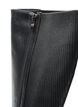 Dlugie buty z zeberkowymi wstawkami, Czarne, Packshot image number 2