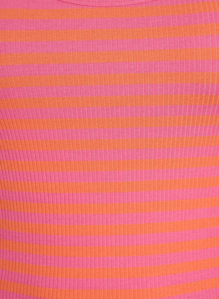 Tank top w paski o prazkowanej strukturze, Czerwony, Packshot image number 2
