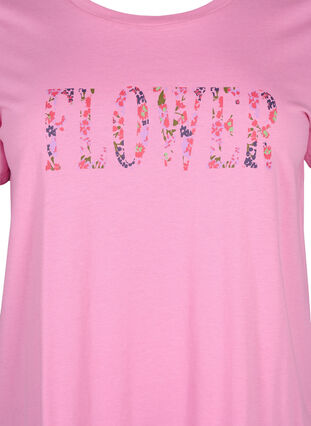 Bawelniana koszulka z nadrukiem tekstowym, Rosebloom w. Flower, Packshot image number 2