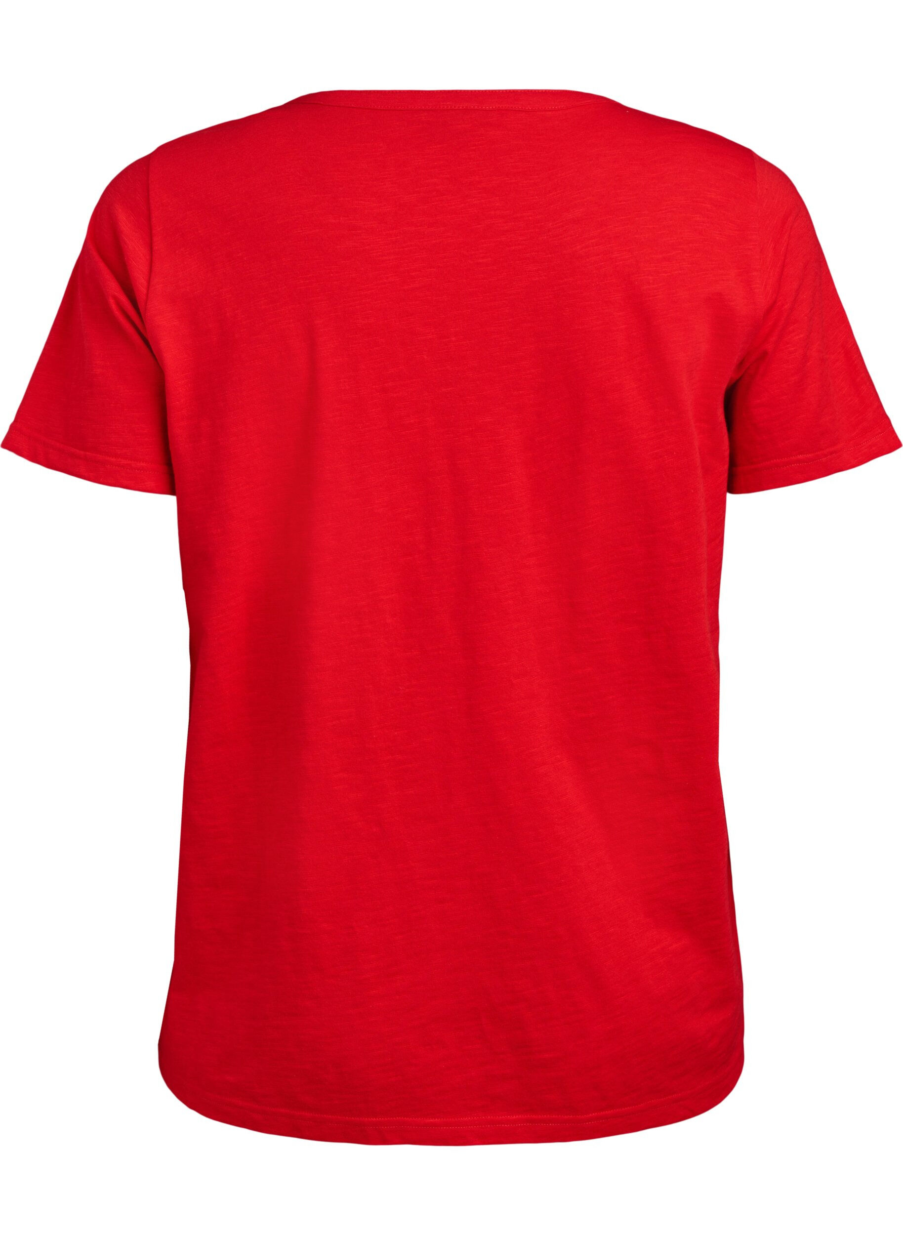 ZizziT-shirt z guzikami, Czerwony, Packshot image number 1