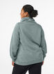 Bluza z wysokim kolnierzem i kieszeniami, Zielony, Model image number 2