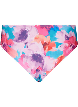 Dól bikini z nadrukiem i wysokim stanem, Pink Flower, Packshot image number 1