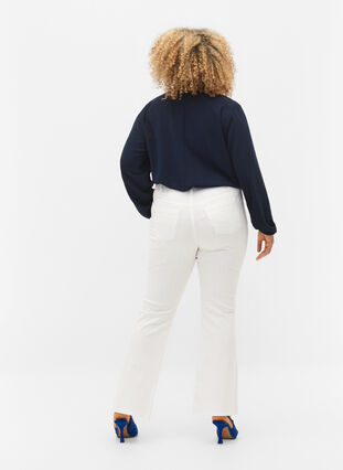  Jeansy typu bootcut Ellen z wysokim stanem, White, Model image number 1