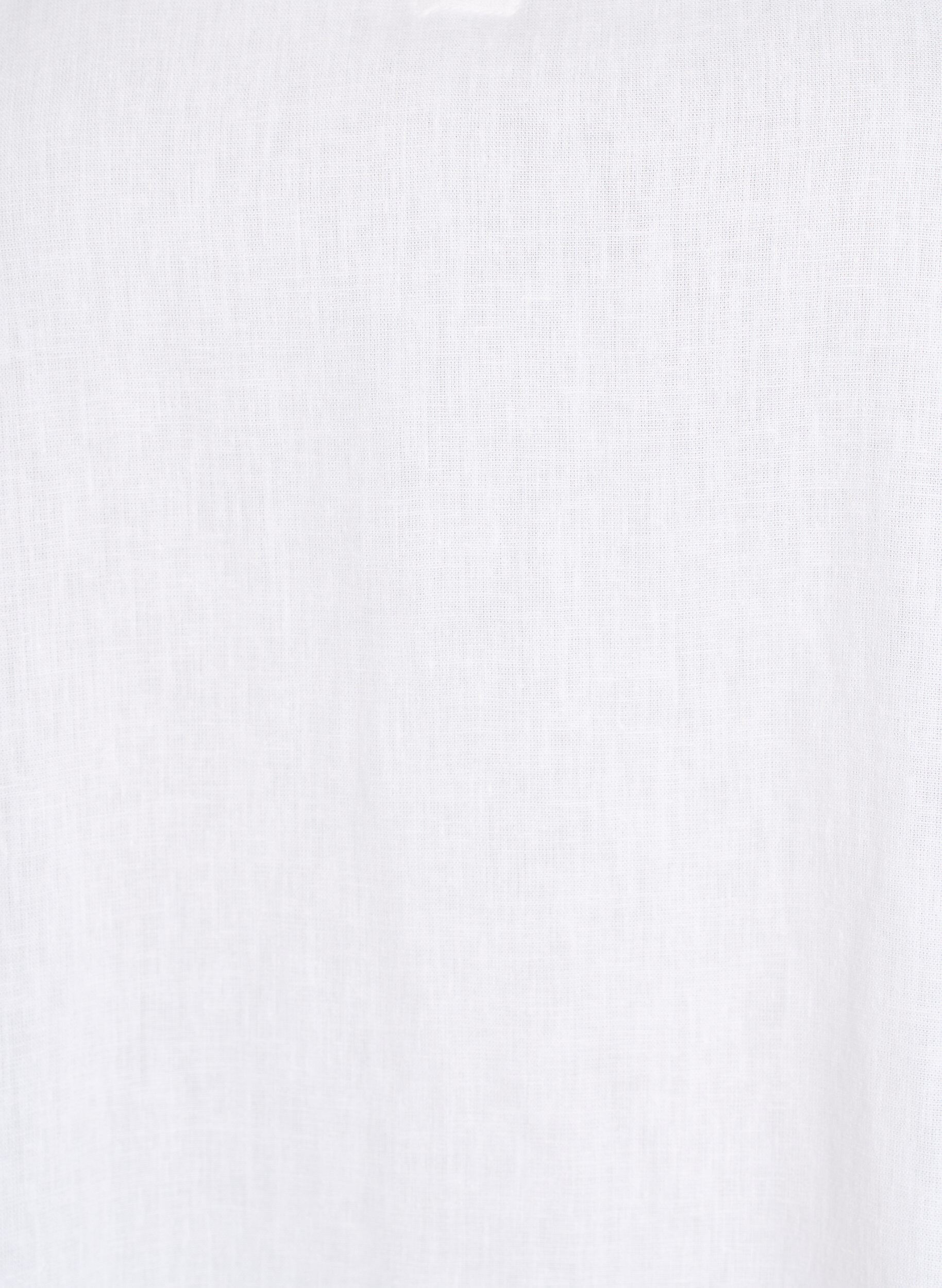 Zizzi Bluzka z lnu i wiskozy z rekawami 1/2, Biały, Packshot image number 2