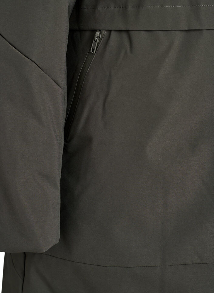 Kurtka zimowa z regulacja w pasie, Zielony, Packshot image number 3