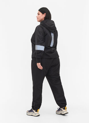 Spodnie przeciwdeszczowe z odblaskami, Black w. Reflex, Model image number 1