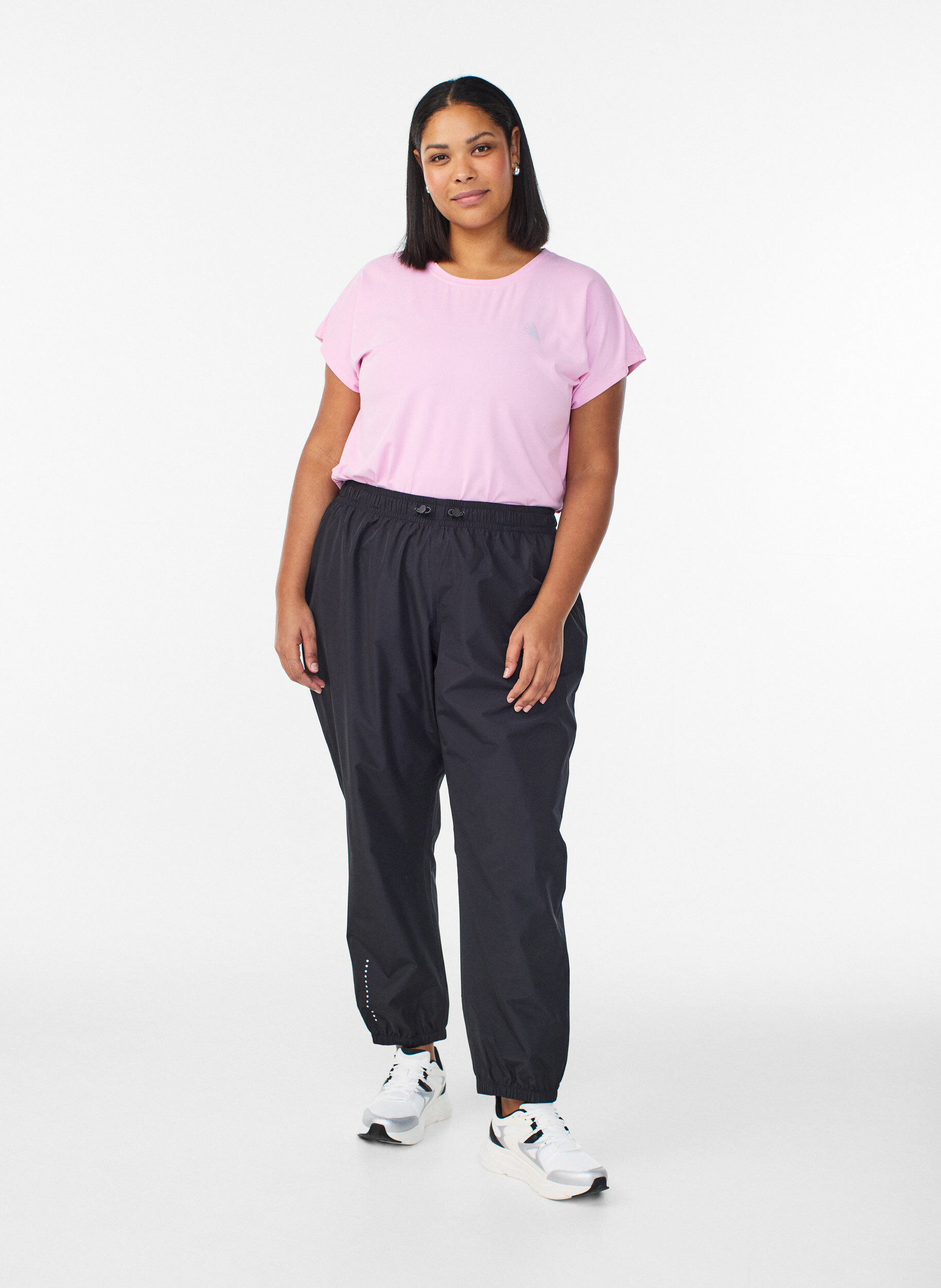 Zizzi Spodnie przeciwdeszczowe z odblaskami, Czarne, Model image number 1