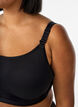 Biustonosz sportowy high support z fiszbinami i miekkimi ramiaczkami, Czarne, Model image number 3