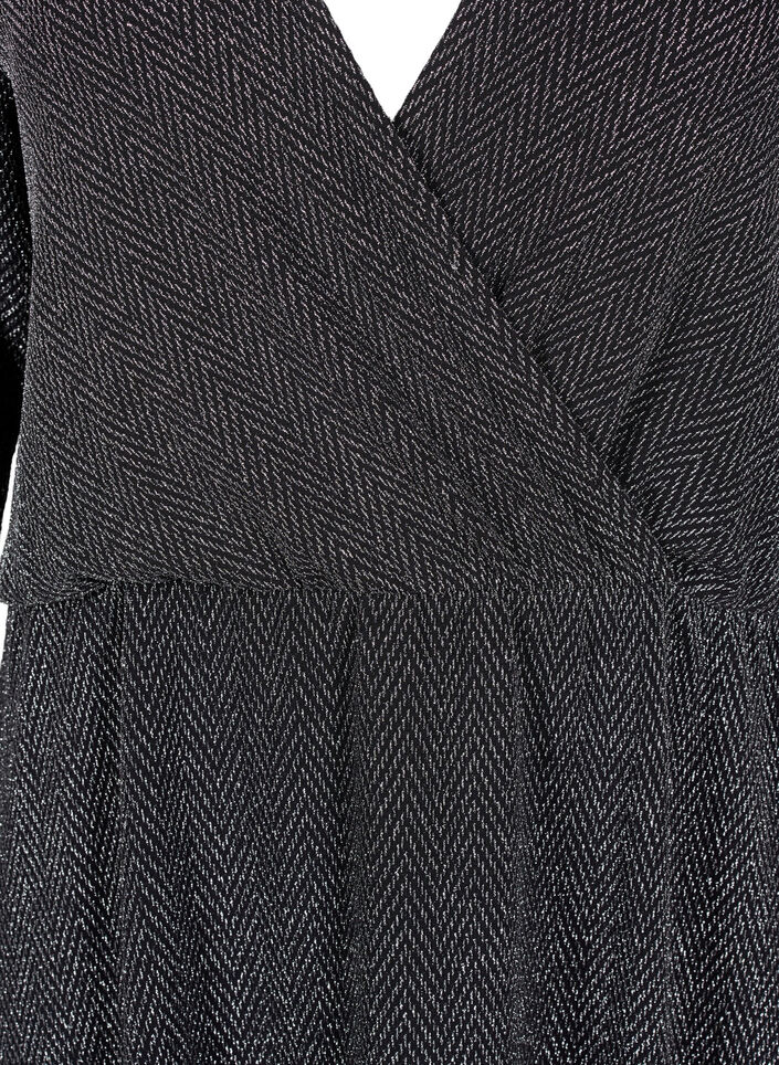 Blyszczaca sukienka w zygzaki, Silver ZigZagShimmer, Packshot image number 2