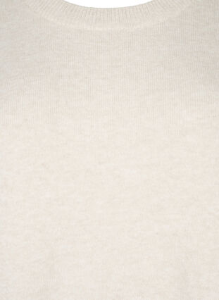 Sweter z dlugim rekawem i okraglym dekoltem, Pumice Stone Mel., Packshot image number 2